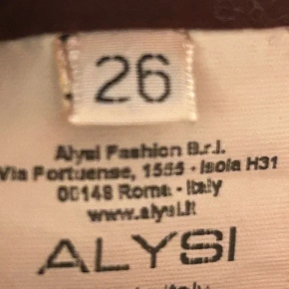 Alysi Bordeaux Pants size 26 in burgundy Made in Italy - Picture 7 of 11